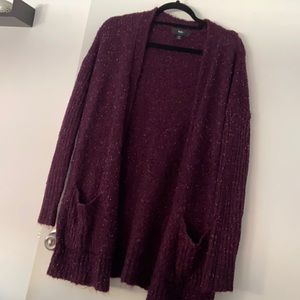 Purple sweater cardigan